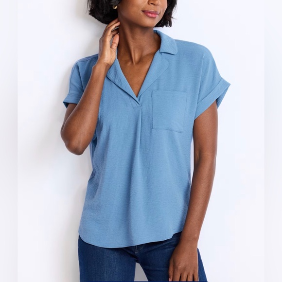 Fortune + Ivy Tops - FORTUNE + IVY Gina Collared Blouse - S